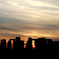 Buy canvas prints of Sunset at Stonehenge by Mike Lanning