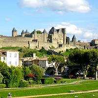 Buy canvas prints of Carcassonne, Languedoc by Mike Lanning