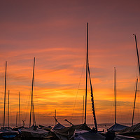 Buy canvas prints of Sunset at Whitstable by Mike Lanning