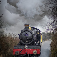 Buy canvas prints of GWR 7822 'Foxcote Manor'  by Mike Lanning