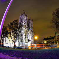 Buy canvas prints of Westminster Abbey at night by Mike Lanning