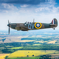 Buy canvas prints of A Spitfire on the Wingtip by Mike Lanning