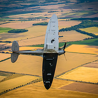 Buy canvas prints of Spitfire MkI in flight by Mike Lanning