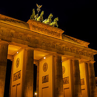 Buy canvas prints of Brandenburg Gate at night by Mike Lanning