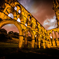 Buy canvas prints of Rievaulx Abbey by Mike Lanning