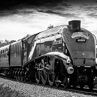Buy canvas prints of LNER Class A4 4488/60009 Union of South Africa by Mike Lanning