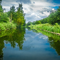 Buy canvas prints of Reflections on the Kennet and Avon by Mike Lanning