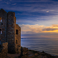 Buy canvas prints of Wheal Coates at Sunset by Mike Lanning