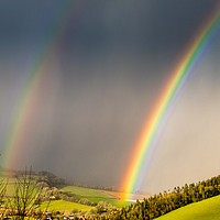 Buy canvas prints of Double Rainbow by Mike Lanning
