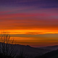 Buy canvas prints of Exmoor Spring Evening Sky by Mike Lanning