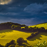 Buy canvas prints of Evening on the Brendon Hills by Mike Lanning