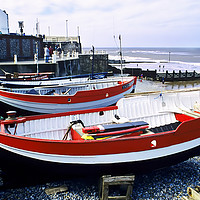 Buy canvas prints of Fishing Boats at rest by Bob Walker