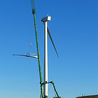 Buy canvas prints of Wind Turbine Blade Installation by Bob Walker
