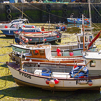 Buy canvas prints of Fishing Boats at tides out by Bob Walker