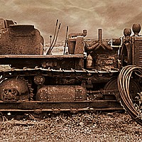 Buy canvas prints of Farm Machinery - Too Old Now by Bob Walker
