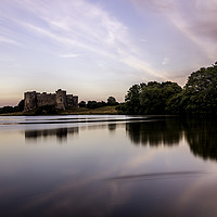 Buy canvas prints of Carew Castle Sunset by Mal Spain