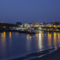 Buy canvas prints of Tenby by Night by Mal Spain