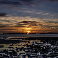 Buy canvas prints of Manorbier Sunset by Mal Spain