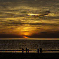Buy canvas prints of Sunset at Llangrannog  by Mal Spain