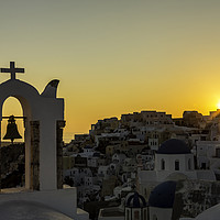 Buy canvas prints of Oia Sunset by Mal Spain