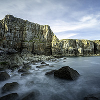 Buy canvas prints of St Govan's Head by Mal Spain