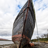 Buy canvas prints of The front of an abandoned boat at Fort William in Scotland by Steven Dijkshoorn