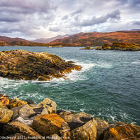 Buy canvas prints of The rocks and mountain view in Scotland by Steven Dijkshoorn