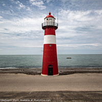 Buy canvas prints of The red lighthouse in the Netherlands by Steven Dijkshoorn