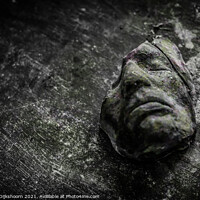 Buy canvas prints of A broken mask on a table by Steven Dijkshoorn