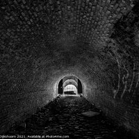 Buy canvas prints of Black and white abandoned tunnel by Steven Dijkshoorn