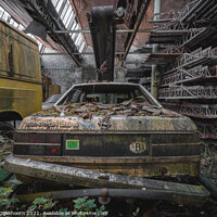 Buy canvas prints of An old and abandoned car by Steven Dijkshoorn