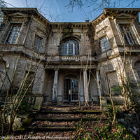 Buy canvas prints of An old and distressed haunted house by Steven Dijkshoorn