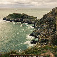 Buy canvas prints of South Stack Lighthouse, Wales by Darren Lowe
