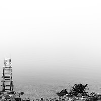 Buy canvas prints of Mist on Loch lomond by Darren Lowe