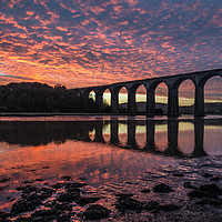 Buy canvas prints of St Germans viaduct at sunrise by stephen tolley