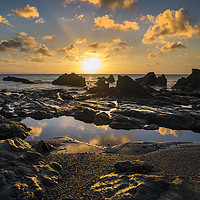 Buy canvas prints of Sunrise at Hannafore point by stephen tolley