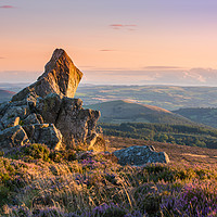 Buy canvas prints of Stiperstones at sunset by John Breuilly