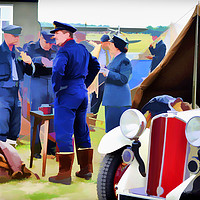Buy canvas prints of WW2 PILOTS RAF DUXBRIDGE by ian broadmore
