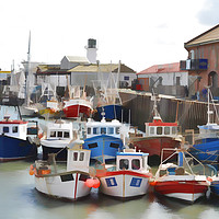 Buy canvas prints of Whitby Harbour by ian broadmore