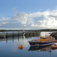 Buy canvas prints of Lifeboat at Leverburgh by David Wilson