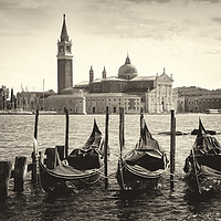 Buy canvas prints of Venice in sepia tone by David Michael Norton