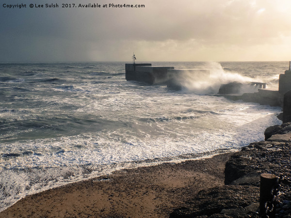 Hastings Harbour Arm on a stormy day Picture Board by Lee Sulsh