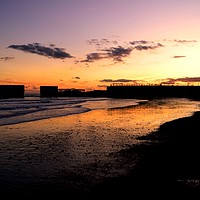 Buy canvas prints of Hastings Harbour Arm at sunset by Lee Sulsh