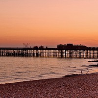 Buy canvas prints of Hastings pier at Sunset by Lee Sulsh