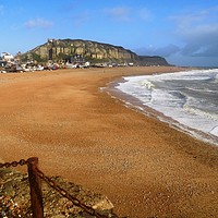 Buy canvas prints of         Hastings beach by Lee Sulsh