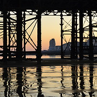Buy canvas prints of Hastings pier afterglow by Lee Sulsh