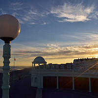 Buy canvas prints of Bexhill Colonnade sunset  by Lee Sulsh