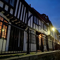 Buy canvas prints of Hastings Old Town at dusk by Lee Sulsh