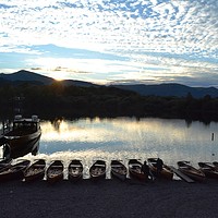 Buy canvas prints of Lake Derwent  Sunset                  by Lee Sulsh
