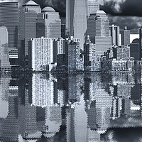 Buy canvas prints of Reflections of Manhattan by Mal Durbin